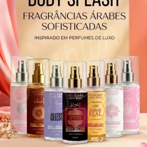 Body Splash Inspirado em Perfumes Árabes 200ml - Miss Care by Miss Rosé - Com Vitamina E (Escolha sua fragrância)